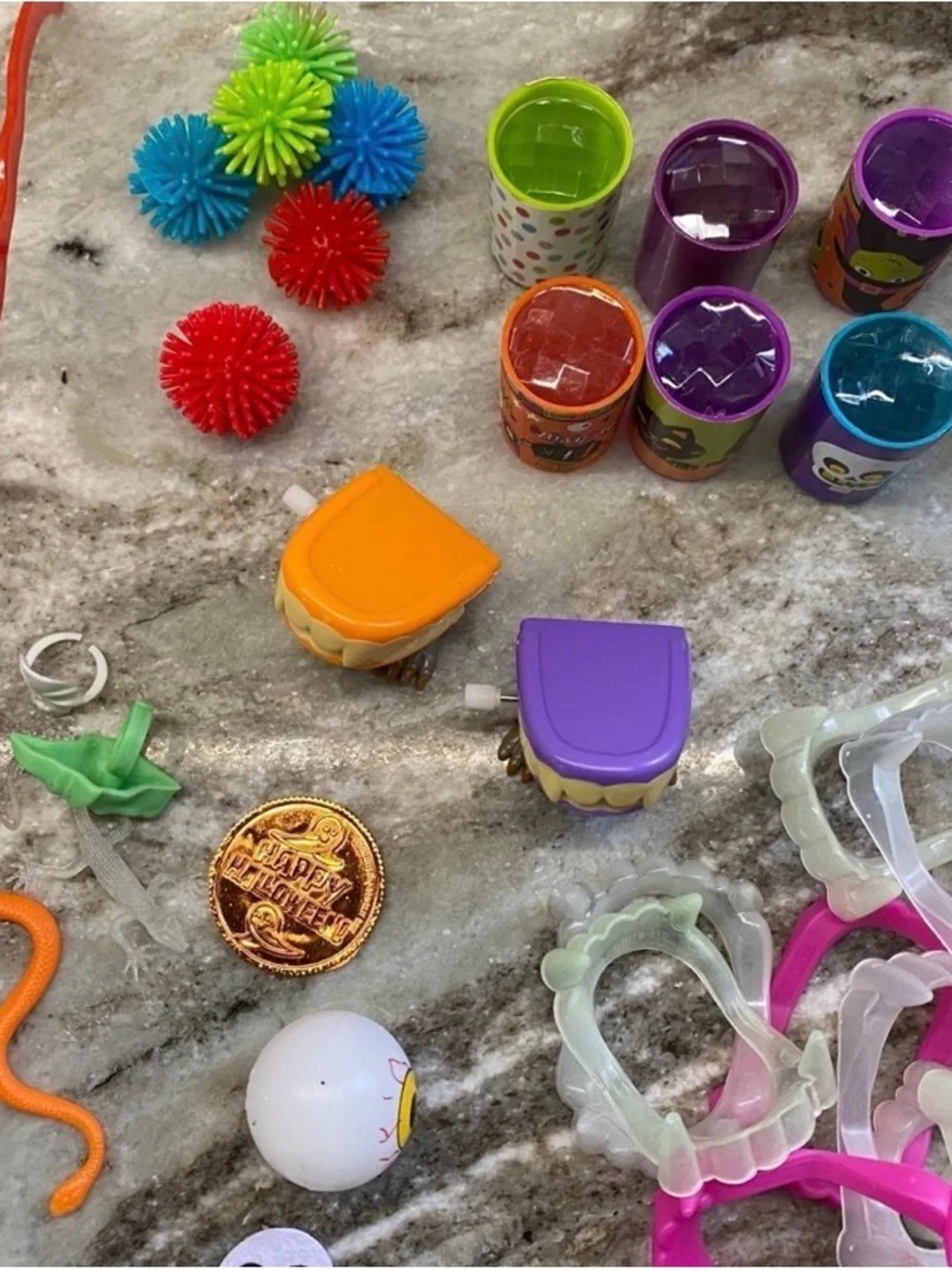 Kids Halloween Party Toy Lot - Colorful Halloween Characters & Fidget Toys